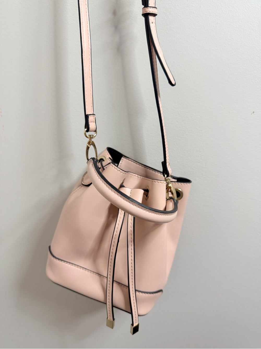 Forever 21 Blush Pink Drawstring Mini Bucket Bag - Picture 4 of 4